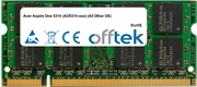 Aspire One 531h (AO531h-xxx) (All Other OS) 2GB Módulo - 200 Pin 1.8v DDR2 PC2-5300 SoDimm