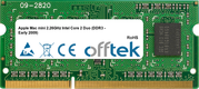 Mac Mini 2.26GHz Intel Core 2 Duo (DDR3 - Early 2009) 2GB Módulo - 204 Pin 1.5v DDR3 PC3-8500 SoDimm