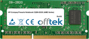 Presario Notebook CQ58-XXXX (AMD Serie) 4GB Módulo - 204 Pin 1.5v DDR3 PC3-10600 SoDimm