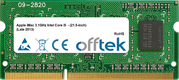 IMac 3.1GHz Intel Core I5  - (21.5-inch) (Late 2013) 8GB Módulo - 204 Pin 1.35v DDR3 PC3-12800 SoDimm