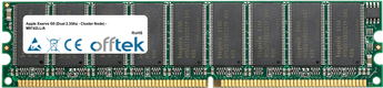 Xserve G5 (Dual 2.3Ghz - Cluster Node) - M9742LL/A 2GB Kit (2x1GB Módulos) - 184 Pin 2.6v DDR400 ECC Dimm (Dual Rank)