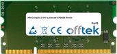 Color LaserJet CP2020 Serie 256MB Módulo - 144 Pin 1.8v DDR2 PC2-3200 SoDimm