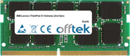 ThinkPad X1 Extreme (2nd Gen) 16GB Módulo - 260 Pin 1.2v DDR4 PC4-21300 ECC SoDimm