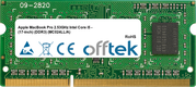 MacBook Pro 2.53GHz Intel Core I5 - (17-inch) (DDR3) (MC024LL/A) 4GB Módulo - 204 Pin 1.5v DDR3 PC3-8500 SoDimm