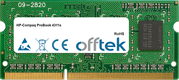 ProBook 4311s 4GB Módulo - 204 Pin 1.5v DDR3 PC3-10600 SoDimm