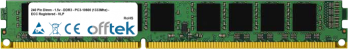  240 Pin Dimm - DDR3 - PC3-10600 (1333Mhz) - ECC Con Registro - VLP 16GB Módulo