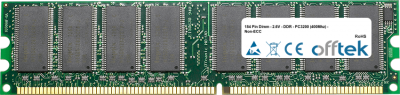  184 Pin Dimm - 2.6V - DDR - PC3200 (400Mhz) - Non-ECC 256MB Módulo