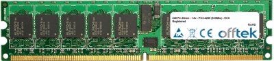  240 Pin Dimm - 1.8v - PC2-4200 (533Mhz) - ECC Con Registro 512MB Módulo