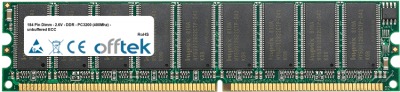  184 Pin Dimm - 2.6V - DDR - PC3200 (400Mhz) - Sin Búfer ECC 1GB Módulo