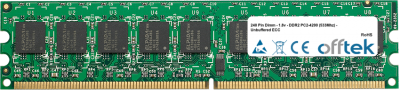  240 Pin Dimm - 1.8v - DDR2 PC2-4200 (533Mhz) - Sin Búfer ECC 256MB Módulo