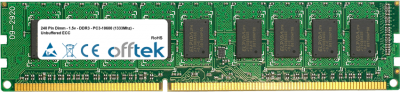  240 Pin Dimm - 1.5v - DDR3 - PC3-10600 (1333Mhz) - Sin Búfer ECC 2GB Módulo