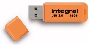Integral Neon USB 3.0 Flash Unidad 16GB Unidad (Orange)